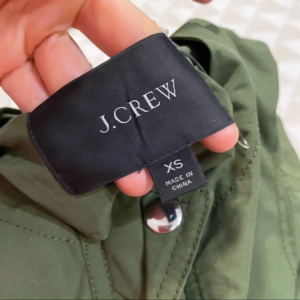 J crew relaxed perfect lightweight jacket laurel green nwot